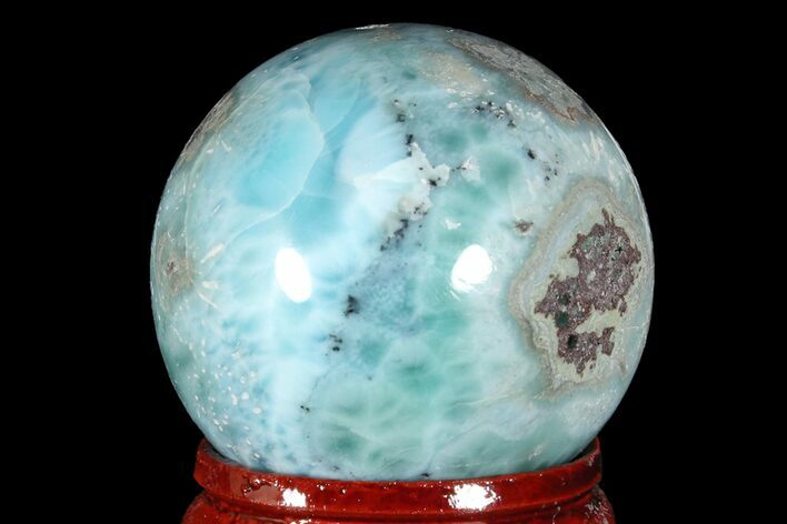 Polished Larimar Sphere - Dominican Republic #168121